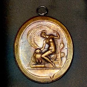 Pyrrha over 2 inches Athena Bronze Talisman